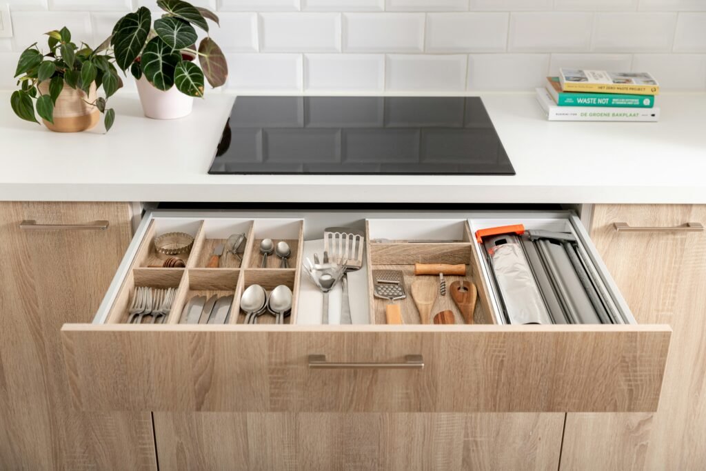 organized kitchen cabinet