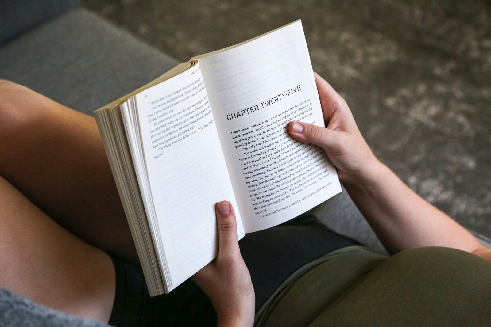 Woman reading a book